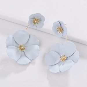 " SKY " Daisy Floral Petals Drop Earrings